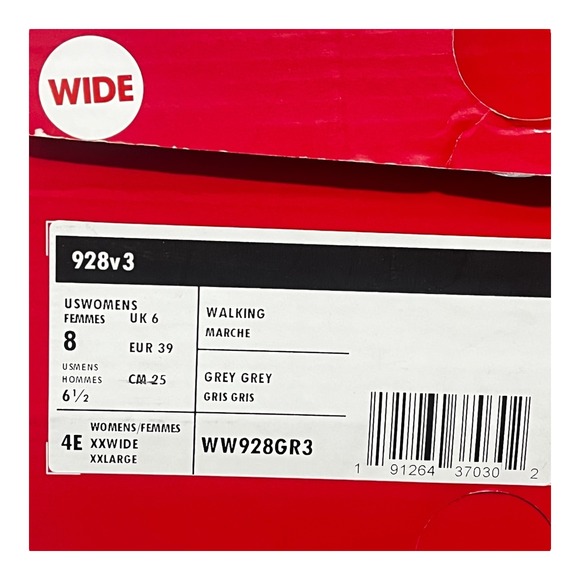 New Balance 928v3 Grey Walking Shoes Womens 8 4E Wide Comfort Sneakers - Picture 8 of 9